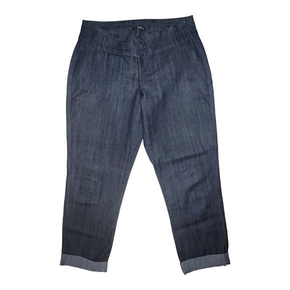 Maurice's Womens Denim Ankle Denim Pants Dark Blue Size 3/4 EUC - Picture 1 of 5
